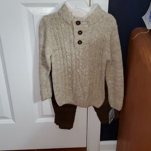 Perfect for Fall! 2 piece boys sweater and cords!